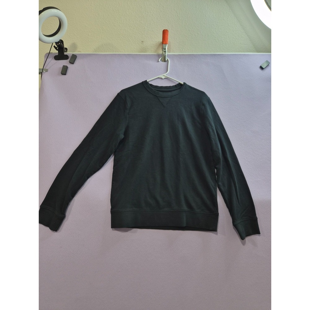 Selected Homme Indigo Sweatshirt Mens Large Black Rib Casual Outdoor Crew Neck